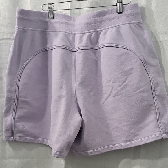 Lululemon All Yours High Rise Lavender Women's Shorts 100% Cotton Size 14 - Picture 3 of 11